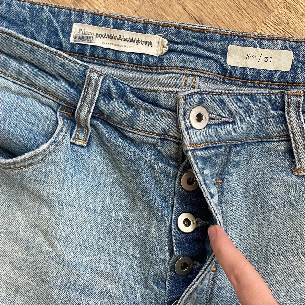 Pilcro and the Letterpress Wide Leg Cropped Ankle Jeans Womens 31
